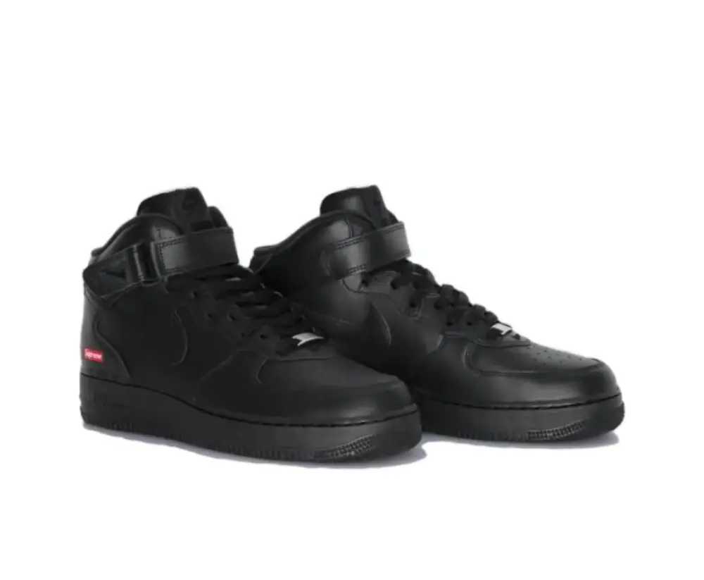Giày Nike Air Force 1 Mid x Supreme ‘Black’ FZ8784-001 - Ảnh 8