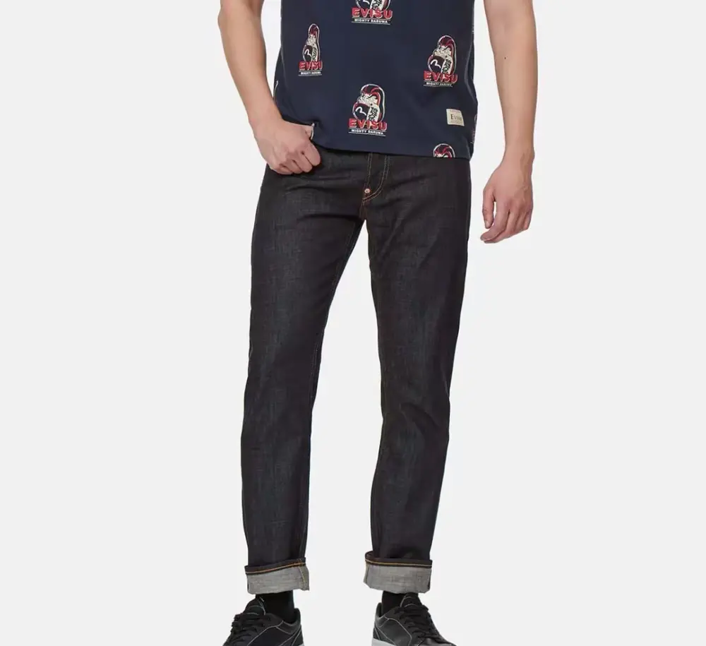 Alternative view of Quần Evisu Daruma Buddies Daicock ‘Blue’ 2ESHTM2JE90910CT