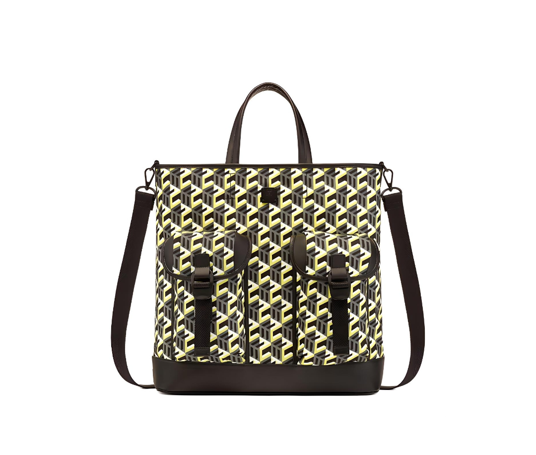 Túi MCM Klassik Tote In Cubic Monogram ‘Black White’ MMTCSCK01YW001 - Ảnh 3