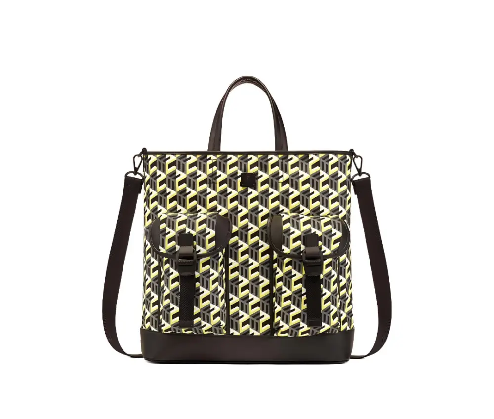 Túi MCM Klassik Tote In Cubic Monogram ‘Black White’ MMTCSCK01YW001 - Ảnh 3
