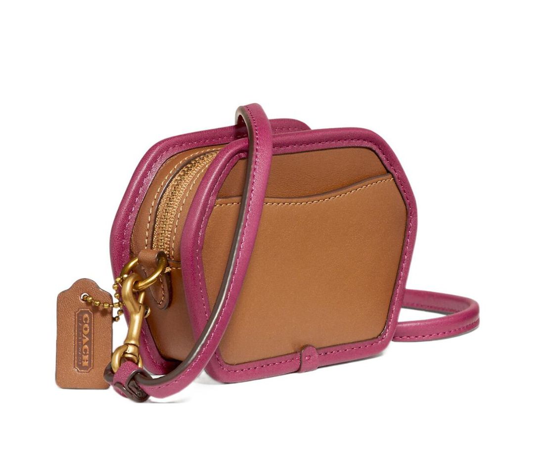 Túi Coach Geometric Coin Case ‘Brown’ 306-B4MU4 - Ảnh 2