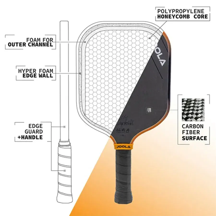 Vợt Pickleball Joola Collin Johns Scorpeus 3S ‘Orange’ - Ảnh 3