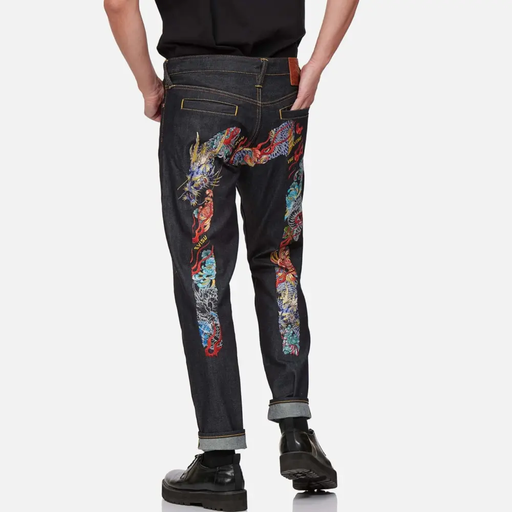 Quần Evisu Seagull And Logo Denim ‘Blue’ 2EAHTM1JE90417CT - Ảnh 3