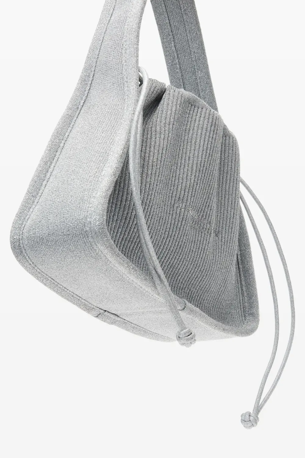 Túi Alexander Wang Ryan Metallic Rib Knit 'Metallic Silver' 20123K60T991 - Ảnh 3