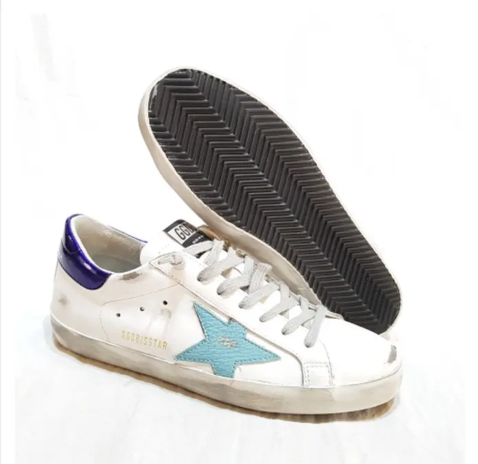 Giày Golden Goose Superstar ‘White Sea Blue’ G36MS590-U72 - Ảnh 4