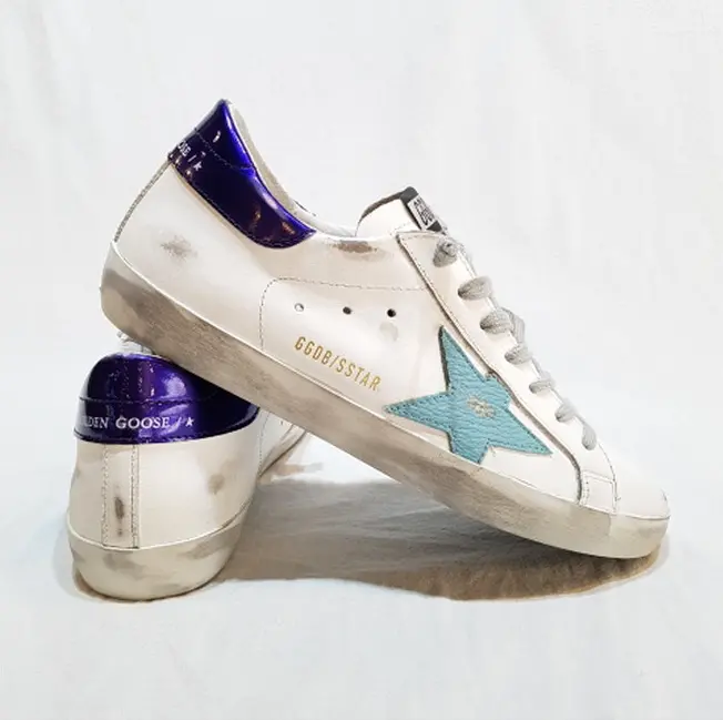 Giày Golden Goose Superstar ‘White Sea Blue’ G36MS590-U72 - Ảnh 3