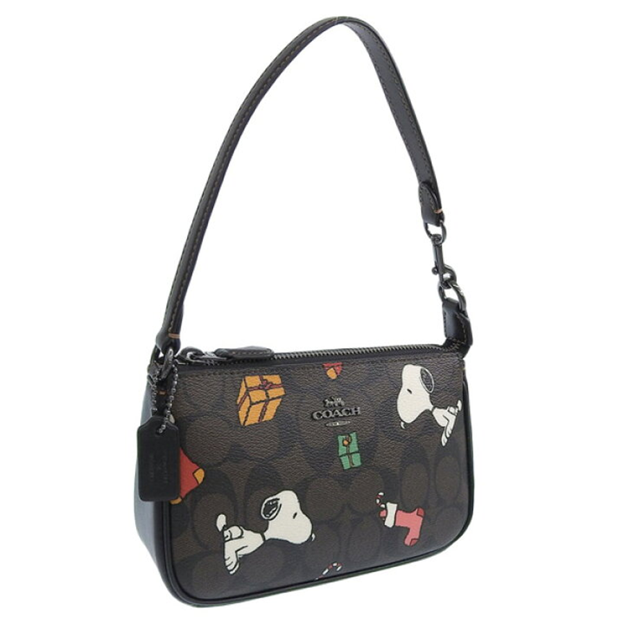 Túi Coach x Peanuts Snoopy Norita 19 Signature ‘Brown’ CE707-QBOSN - Ảnh 4