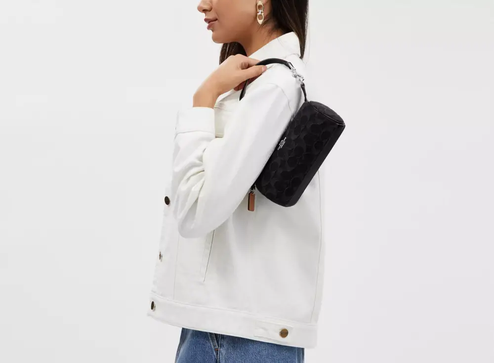 Alternative view of Túi Coach Nolita Barrel Bag ‘Silver Black’ CP258-SVBK