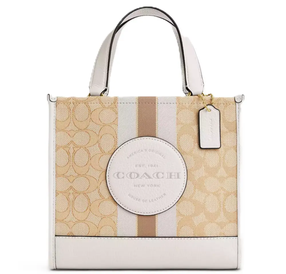 Túi Coach Small Shoulder Tote Bag ‘White’ CQ878-IMDQC