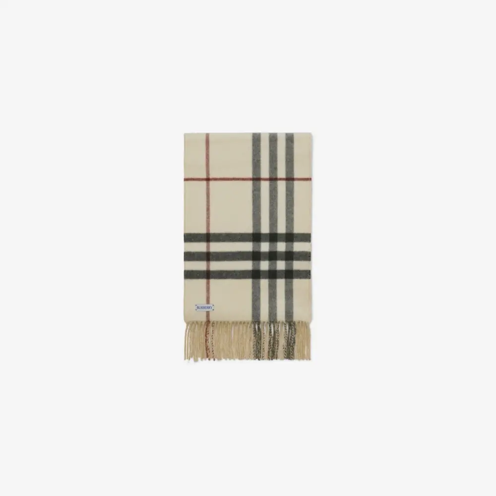 Khăn Burberry Reversible EKD Check Cashmere Scarf 'Stone' 80952241 - Ảnh 4
