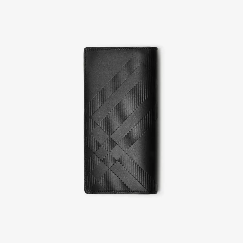 Ví Burberry Embossed Check Continental Wallet ‘Black’ 80783531 - Ảnh 3