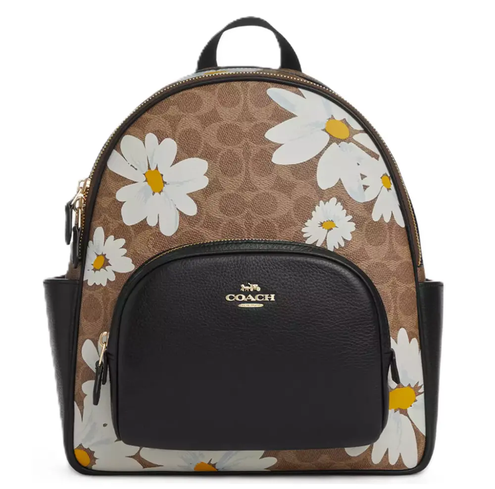 Balo Coach Court Canvas Floral Print ‘Tan’ CZ599-IMTAM