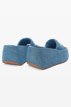 Alternative view of Dép Alexander Wang Taji Platform Sandal In Washed Denim 'Blue' 30223F030486