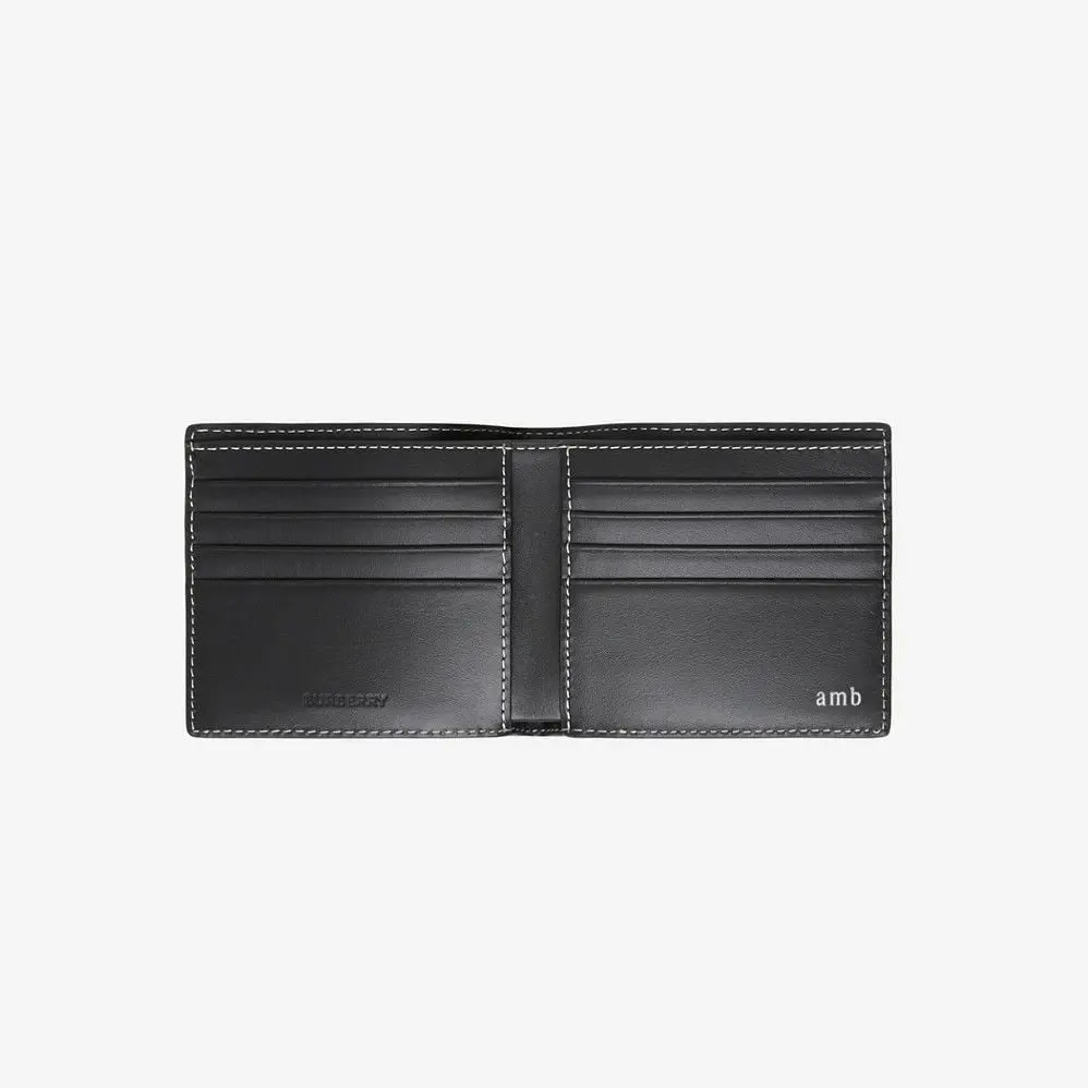 Alternative view of Ví Burberry Check And Leather Bifold Wallet ‘Brown’ 80527901