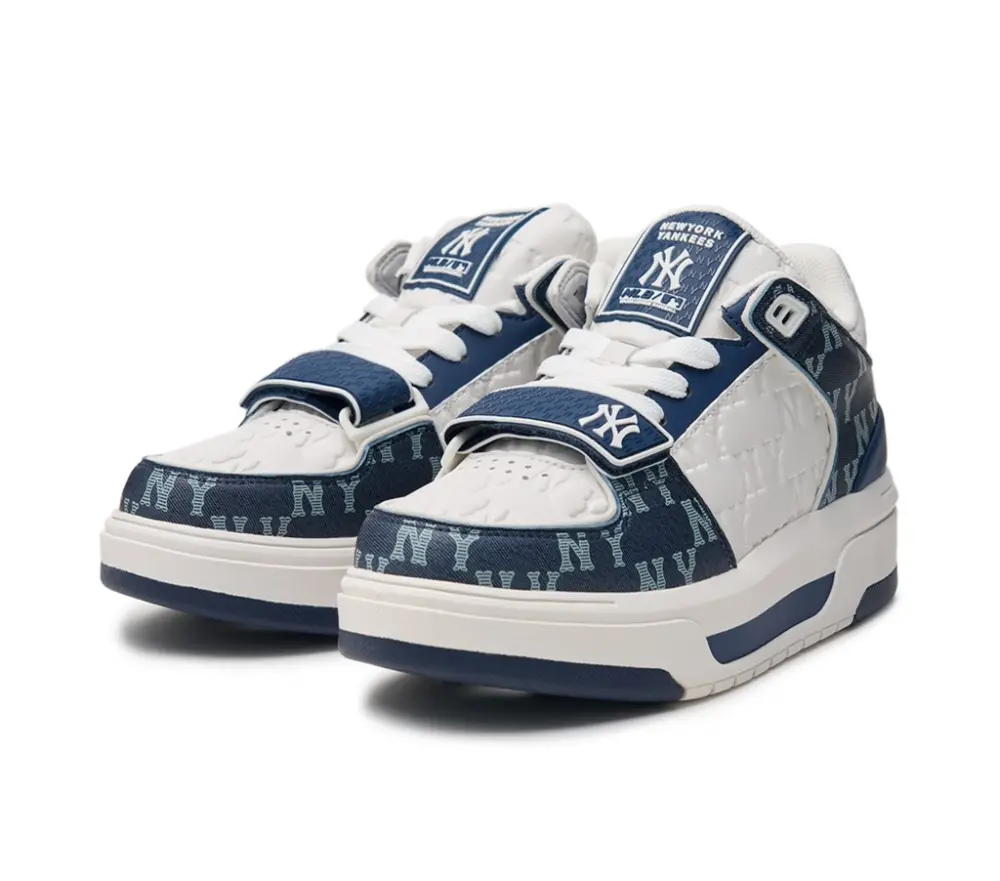 Giày MLB Korea Chunky Liner Mid Classic Monogram New York Yankees 'Navy' 3ASXCMM4N-50NYS - Ảnh 3