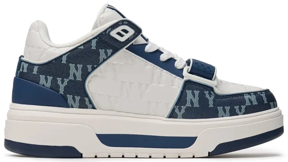 Giày MLB Korea Chunky Liner Mid Classic Monogram New York Yankees 'Navy' 3ASXCMM4N-50NYS