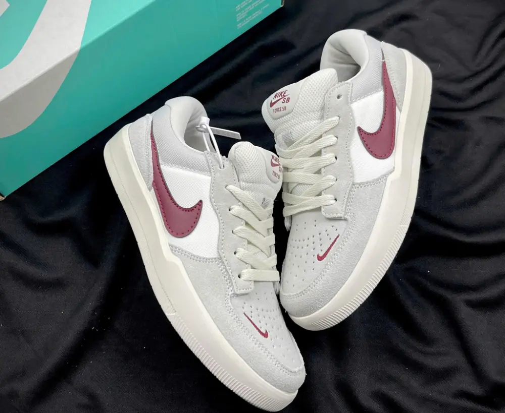 Giày Nike SB Force 58 ‘Light Smoke Burgundy’ FQ7637-001 - Ảnh 7
