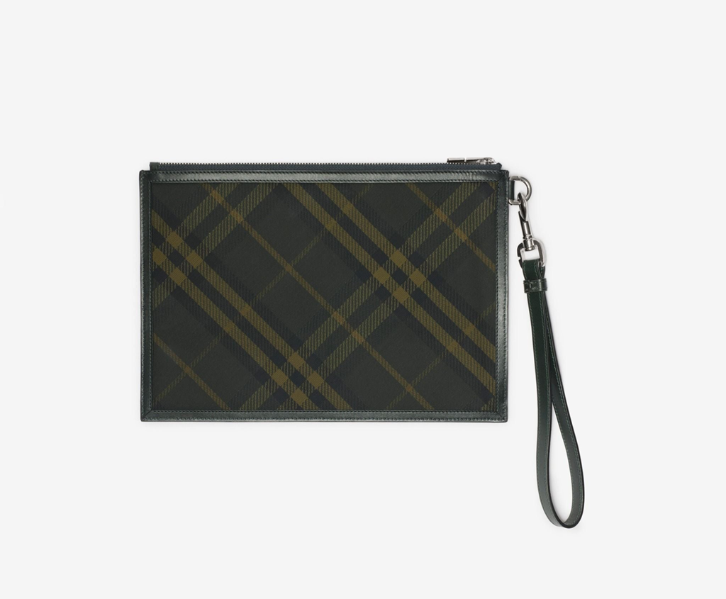 Alternative view of Túi Burberry Check Zip Pouch ‘Shadow’ 80984611