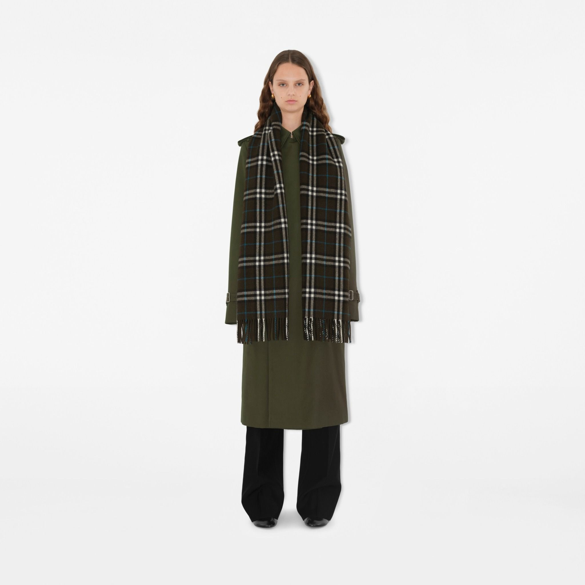 Khăn Burberry Check Cashmere Scarf 'Snug' 80965401 - Ảnh 2