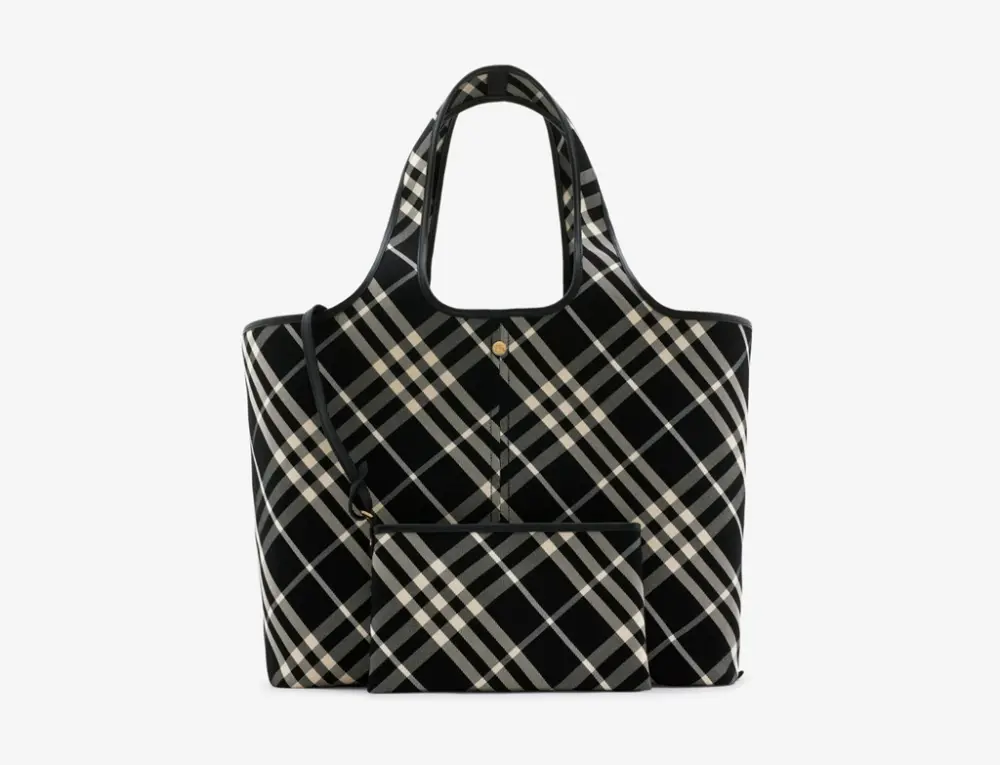Túi Nữ Burberry Medium Check Tote 'Black' 80939781 - Ảnh 6