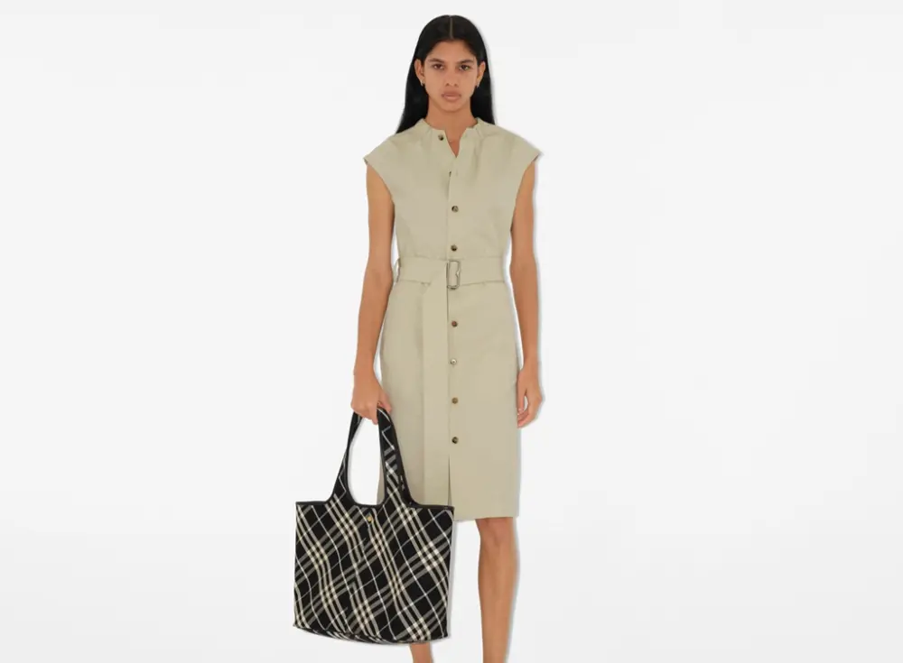 Alternative view of Túi Nữ Burberry Medium Check Tote 'Black' 80939781