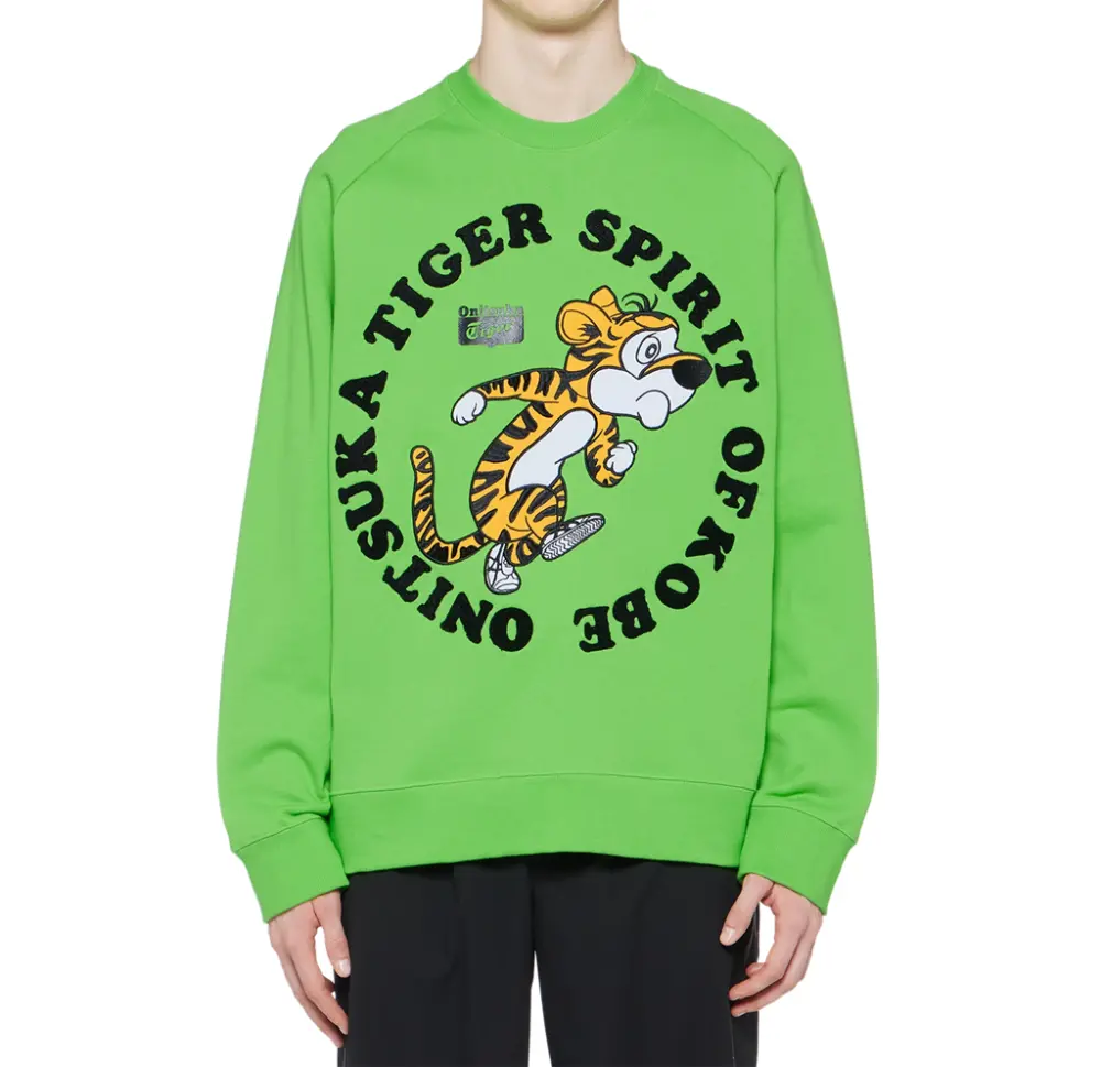 Áo Onitsuka Tiger Sweat Top Hot 'Green' 2183B180-301 - Ảnh 6