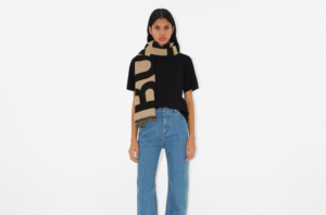 Alternative view of Khăn Burberry Logo Wool Scarf 'Archive Beige' 80571471