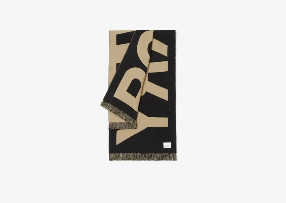Khăn Burberry Logo Wool Scarf 'Archive Beige' 80571471 - Ảnh 5