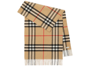 Khăn Burberry Wide Check Cashmere Scarf 'Beige' 80767951