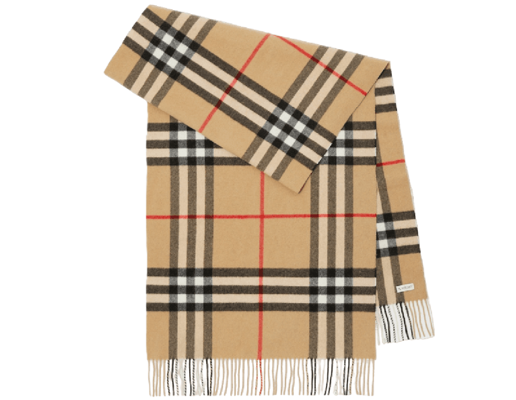 Khăn Burberry Wide Check Cashmere Scarf 'Beige' 80767951
