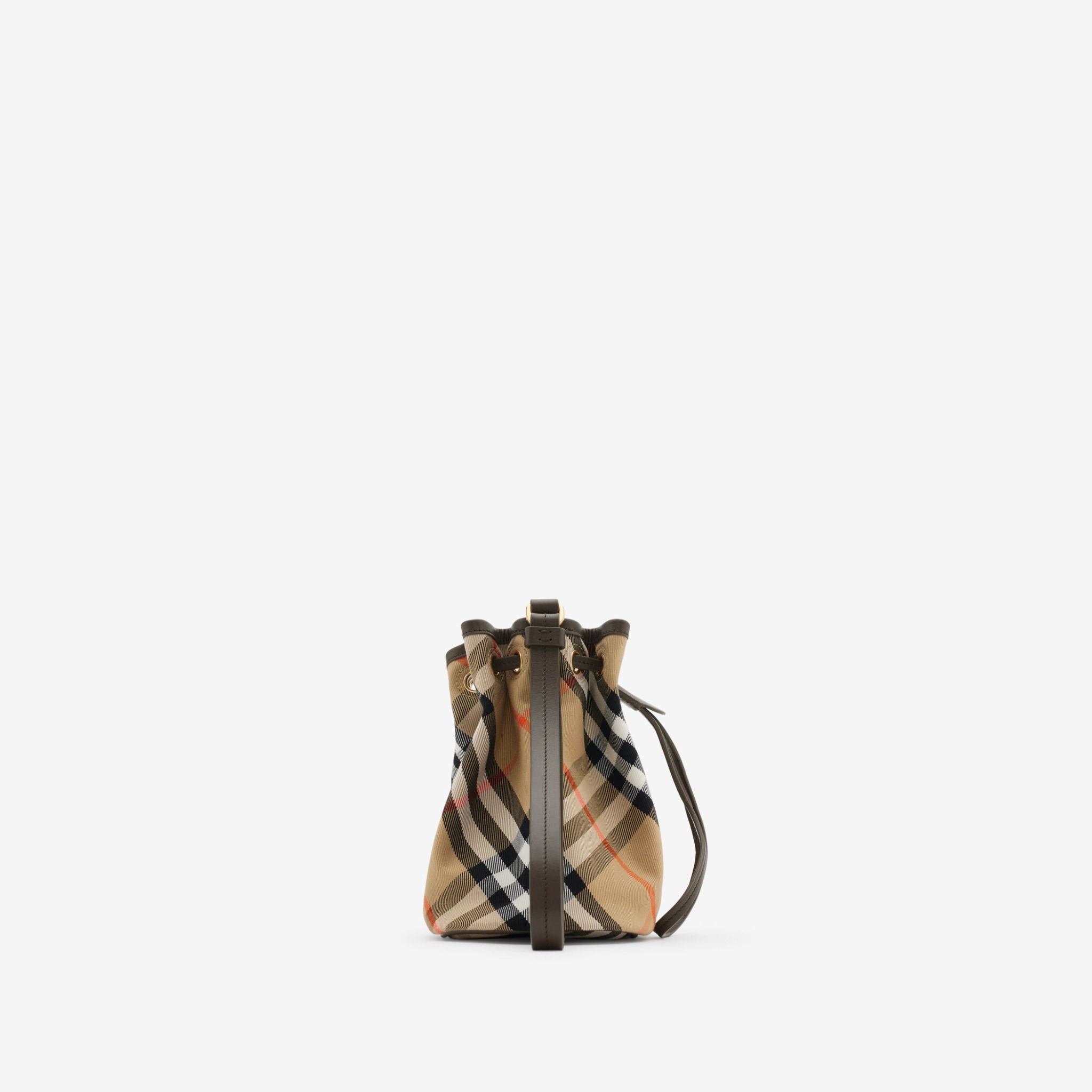 Túi Burberry Check Drawstring Pouch 'Sand' 80939161 - Ảnh 4