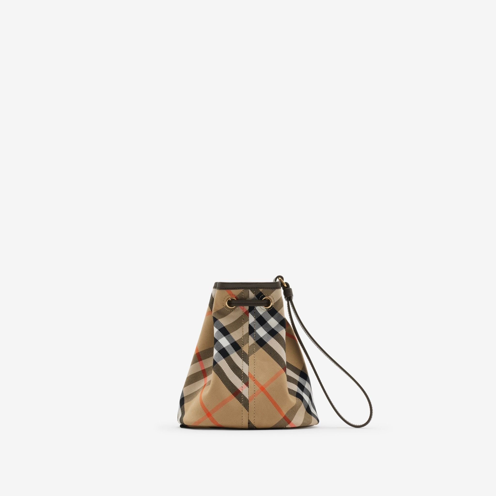 Túi Burberry Check Drawstring Pouch 'Sand' 80939161 - Ảnh 5