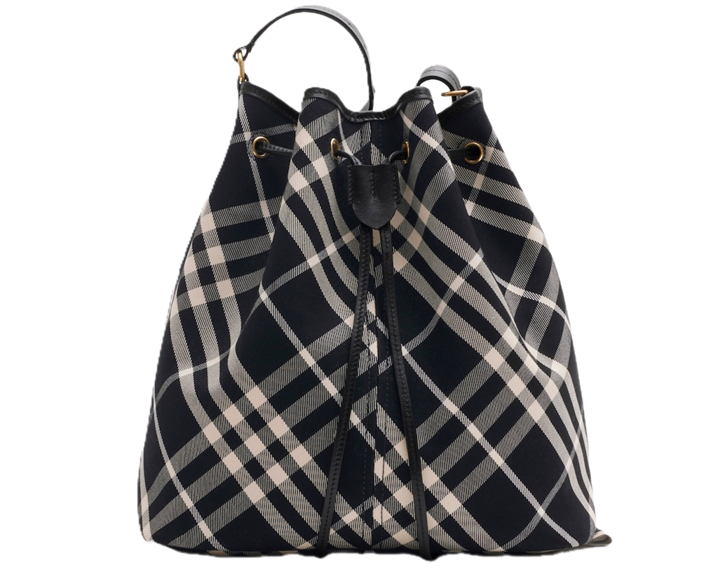 Túi Nữ Burberry Medium Check Bucket Bag 'Black' 80938711