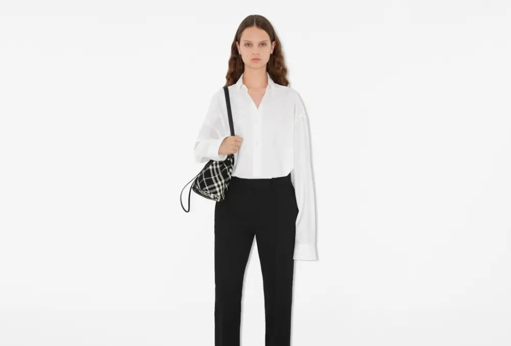 Alternative view of Túi Nữ Burberry Mini Check Bucket Bag 'Black' 80950571