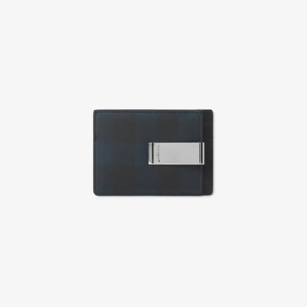 Ví Burberry Check Money Clip Card Case ‘Navy’ 80732851 - Ảnh 3