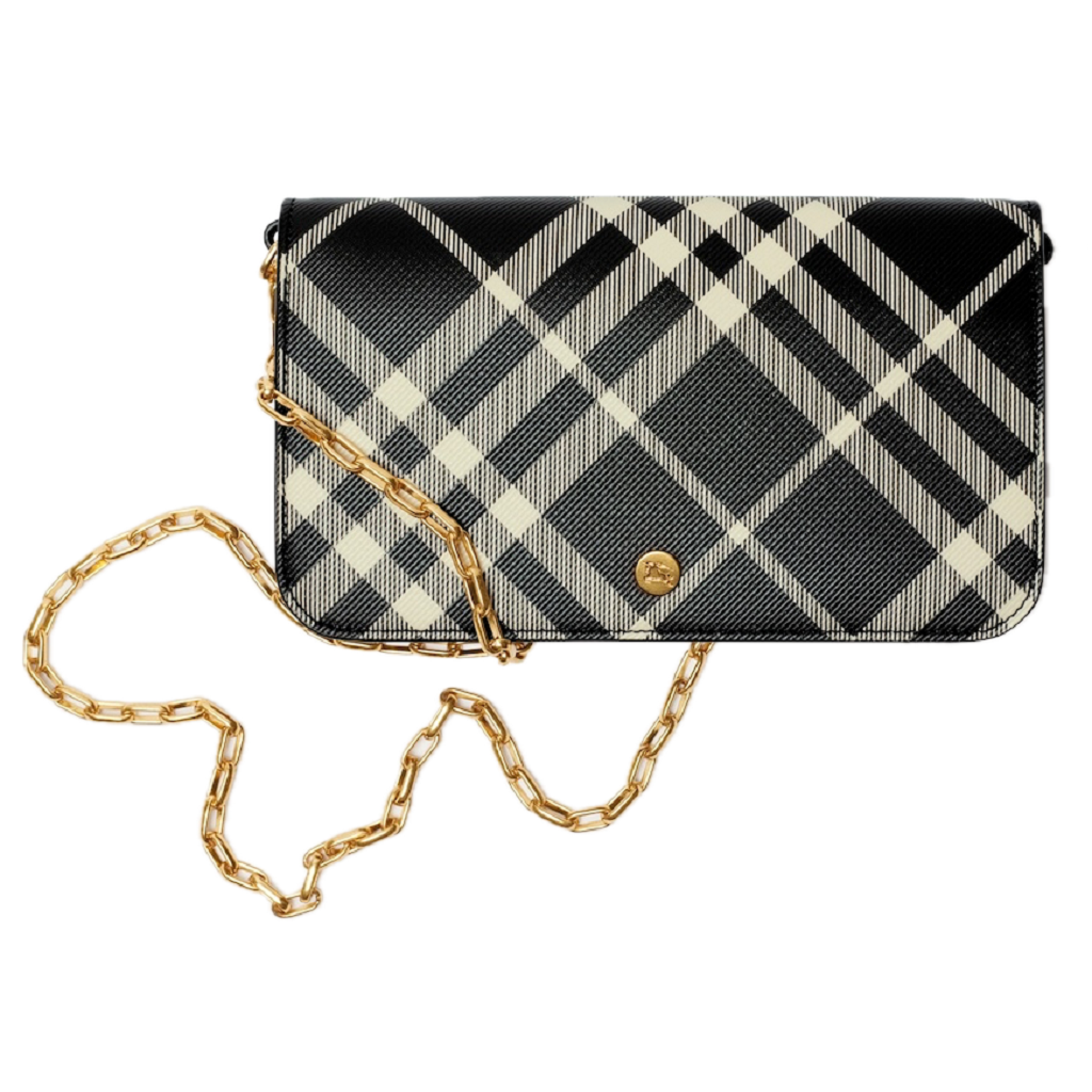 Ví Burberry Check Chain Strap Wallet ‘Black’ 80951211