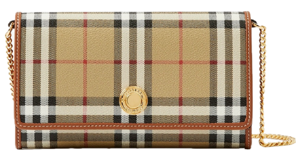 Ví Burberry Check Chain Strap Wallet 'Beige' 80704131