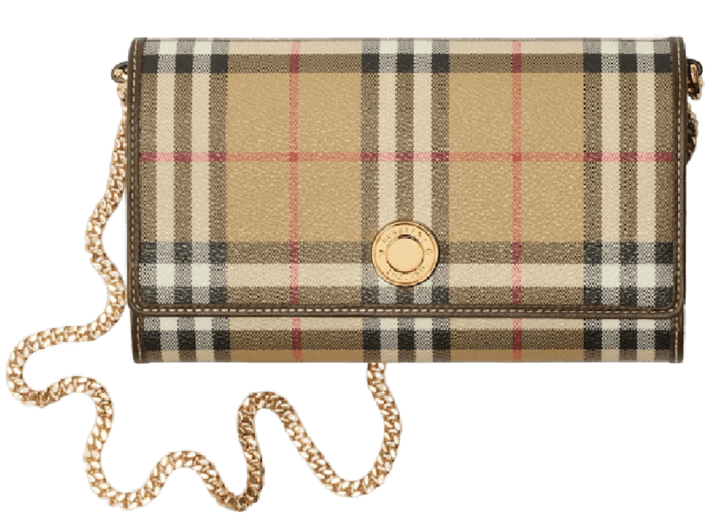 Ví Burberry Check Chain Strap Wallet 'Beige' 80992291