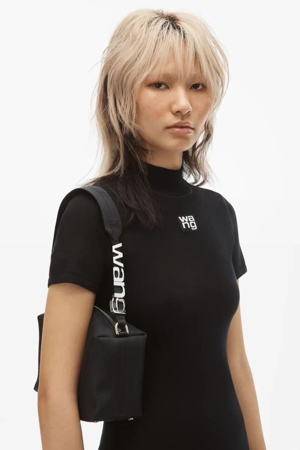 Túi Alexander Wang Heiress Sport Medium Pouch In Nylon 'Black' 20421R70T001 - Ảnh 4