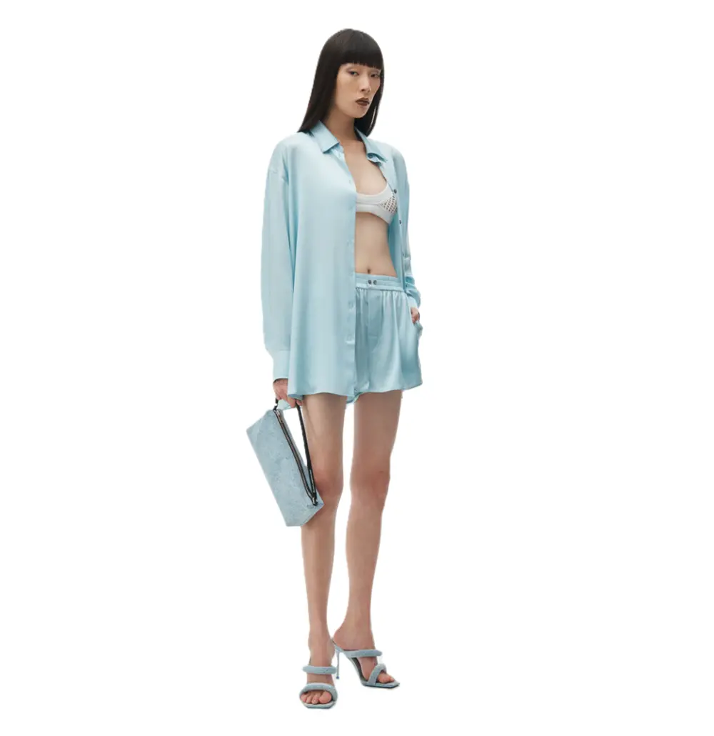 Túi Alexander Wang Heiress Flex Denim Bag With Crystal Hotfix 'Blue' 20224P03M113 - Ảnh 3