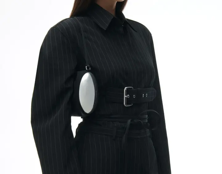 Alternative view of Túi Alexander Wang Dome Barrel Pouchette In Nylon 'Black' 20224P02T001