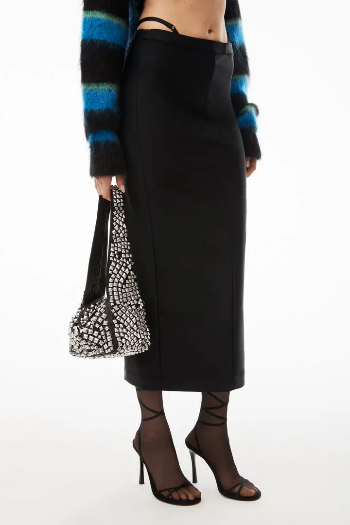 Túi Alexander Wang Spike Small Hobo Bag In Studded 'Black' 20423K03L001 - Ảnh 3