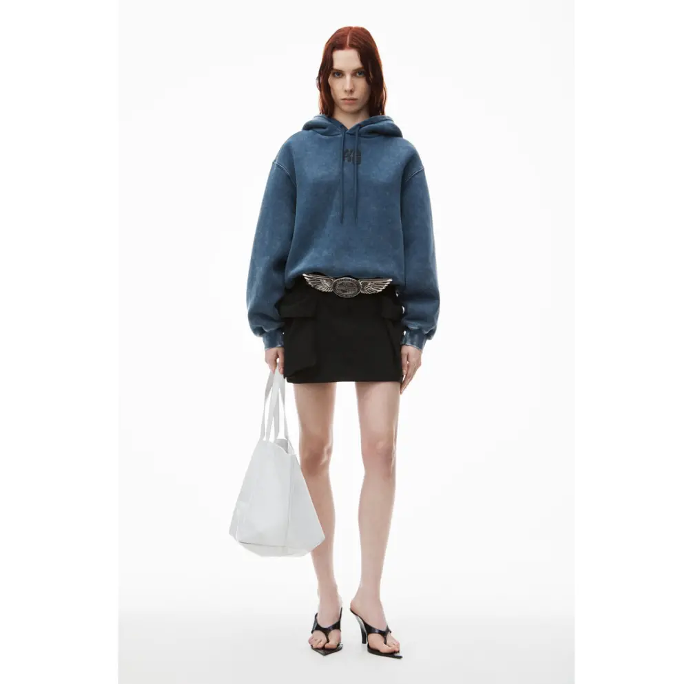 Alternative view of Túi Alexander Wang Punch Tote Bag In Crackle Patent Leather 'White' 20224T01L100