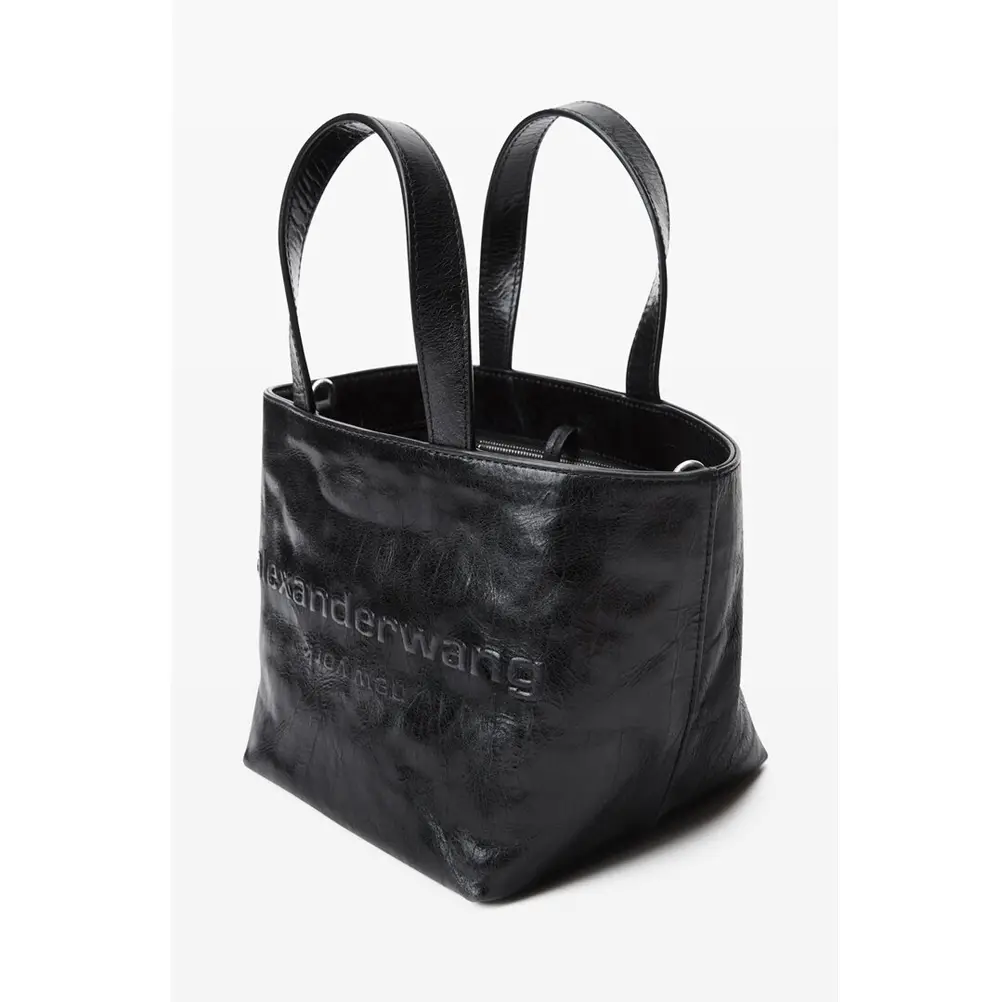 Túi Alexander Wang Punch Small Tote In Crackle Patent Leather 'Black' 20324T43L001 - Ảnh 3