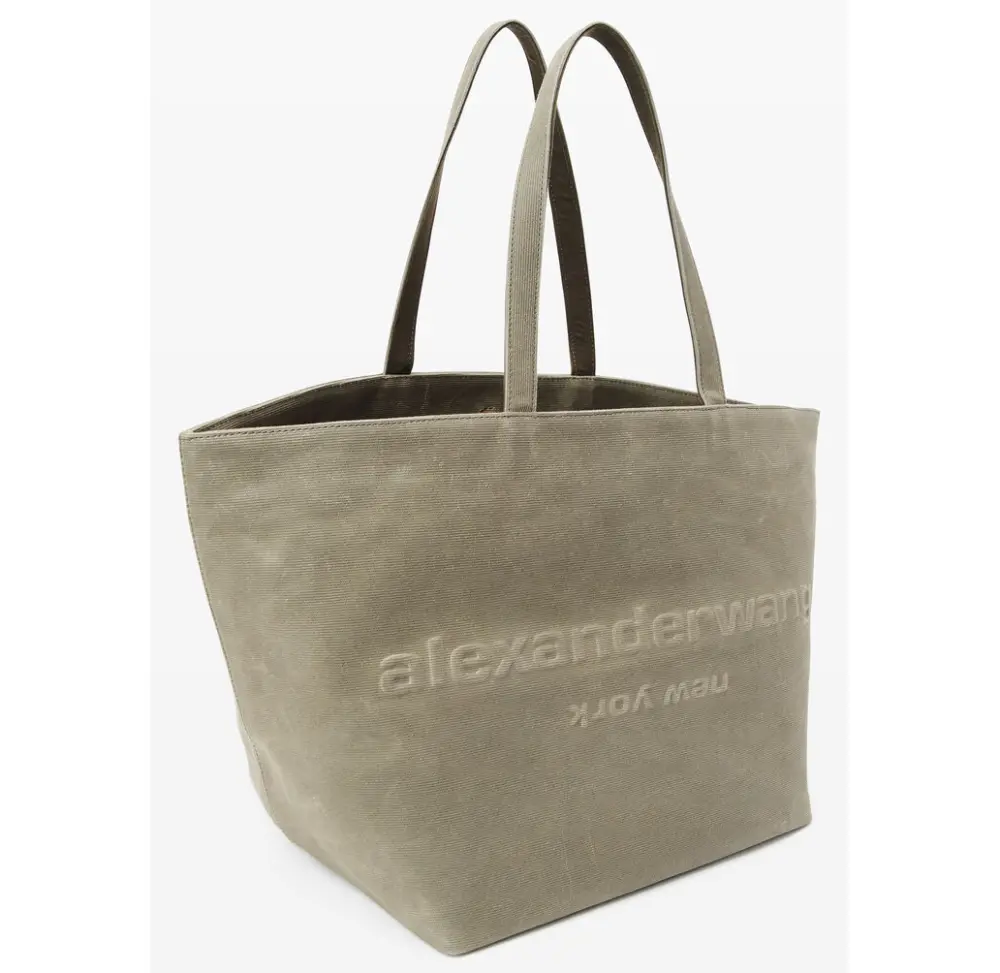 Túi Alexander Wang Punch Tote Bag In Wax Canvas 'Kaki' 20324T03T248A - Ảnh 3