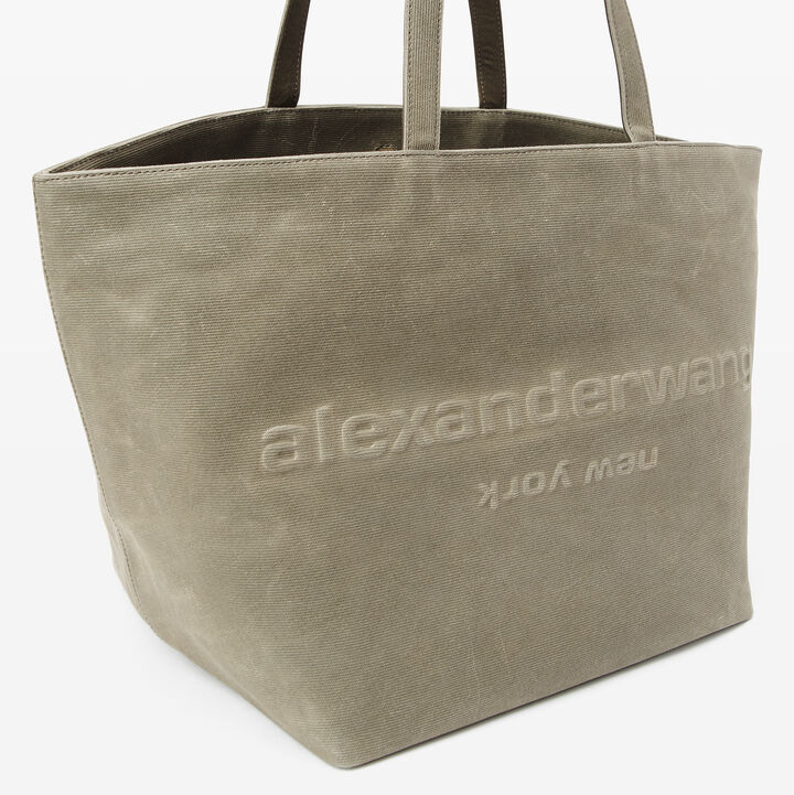 Túi Alexander Wang Punch Tote Bag In Wax Canvas 'Kaki' 20324T03T248A - Ảnh 3