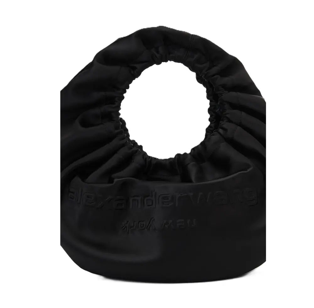 Túi Alexander Wang Crescent Small Handle Bag In Satin W/Debossed Logo 'Black' 20124R30T001 - Ảnh 3