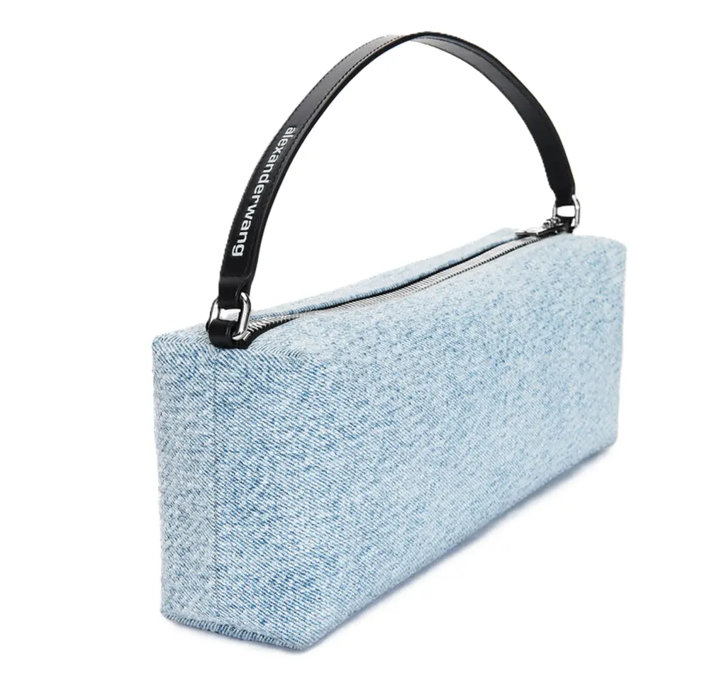 Túi Alexander Wang Heiress Flex Denim Bag With Crystal Hotfix 'Blue' 20224P03M113 - Ảnh 4