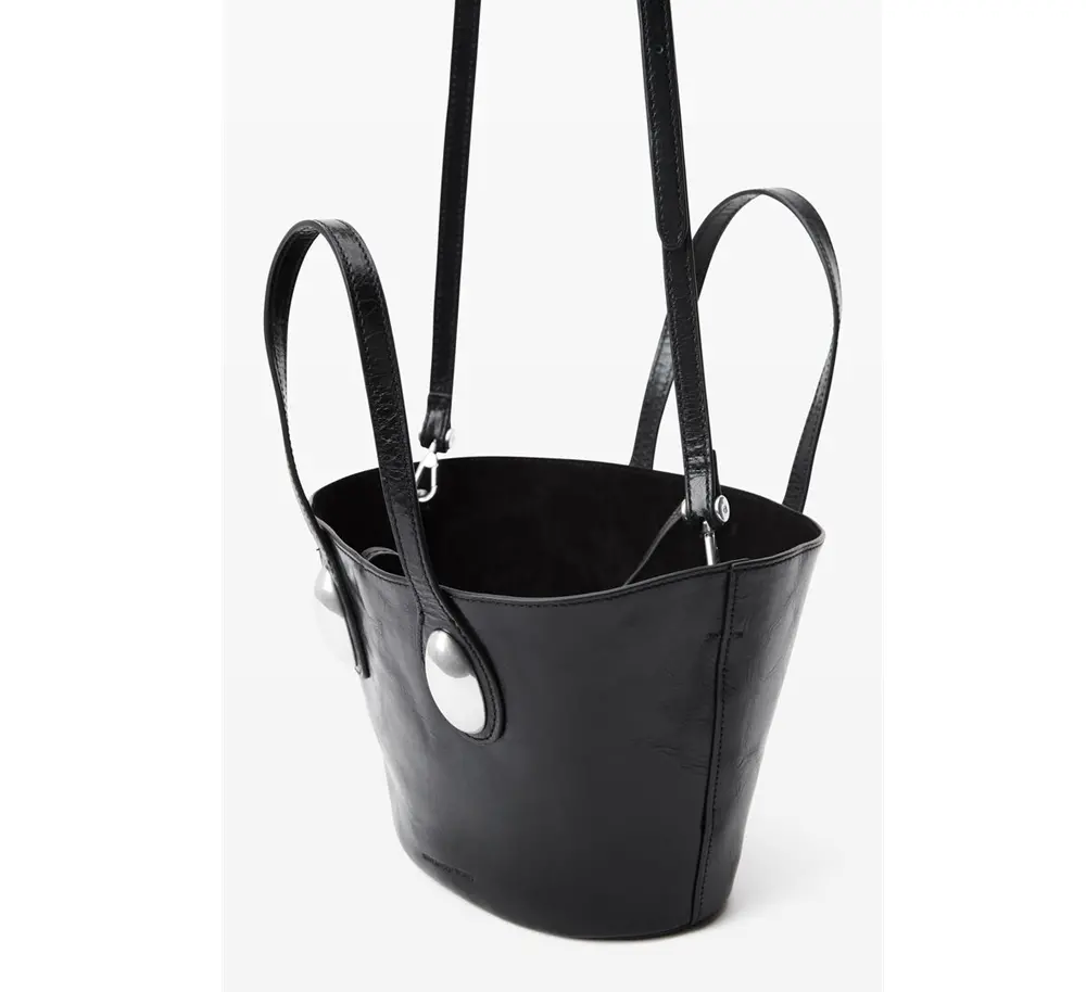 Alternative view of Túi Alexander Wang Dome Small Tote Bag In Crackle Patent Leather 'Black' 20324T10L001