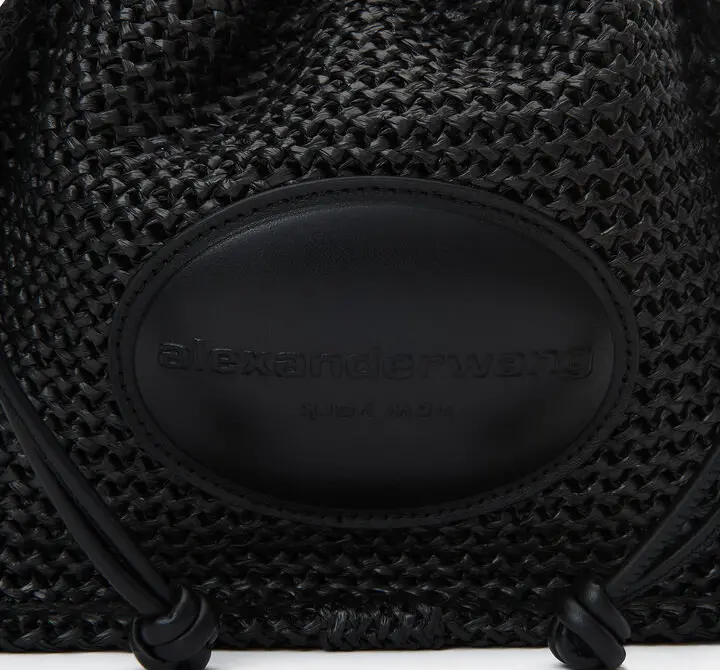 Túi Alexander Wang Ryan Small Bag In Raffia 'Black' 20224K40M001 - Ảnh 3